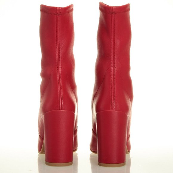 Stuart Weitzman Red Clinger Stretch Booties - Picture 5 of 6